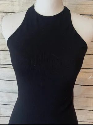 Intimately By Free People Black Ribbed High-Neck Tank Top thumbnail 2