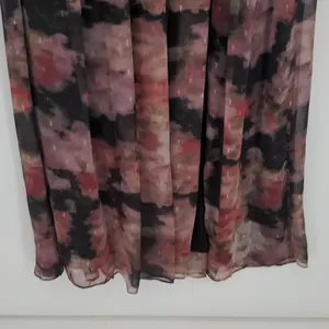 Adrianna Papell Womens Floral Chiffon Draped Gown Dress Size 8 Flowy Maxi V Neck thumbnail 10