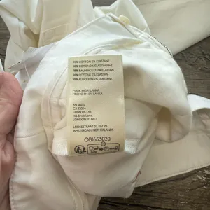 Anthropologie Maeve‎ Ivory White Cropped Pants size 6 NWT thumbnail 2