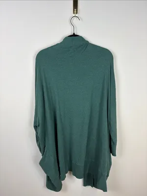 Pact Airplane Wrap Cardigan 100% Organic Cotton Womens XL XXL Green thumbnail 8