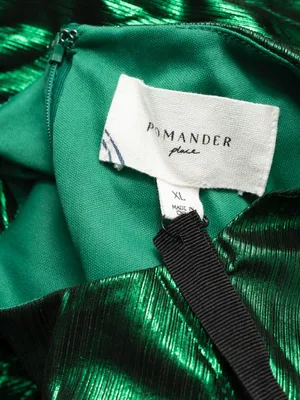Pomander Place - Emerald Crinkle Lurex Lillith Maxi Dress thumbnail 4