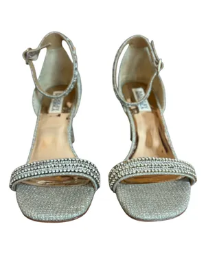 Badgley Mischka Collection Urina Heeled Sandal Platinum Womens Size 9 thumbnail 3