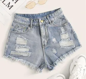 Distressed frayed shorts thumbnail 1