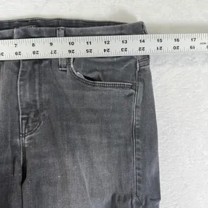 MOTHER Denim Faded Black Skinny Jeans Size 28‎ Made in USA Distressed Gray thumbnail 8