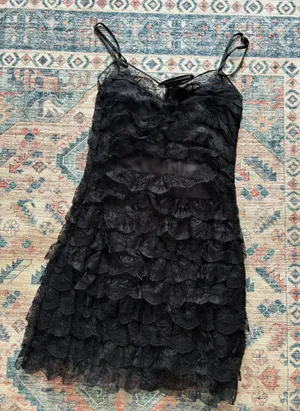 White Fox Black Mini Dress thumbnail 3