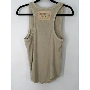 Free People L tank top Great Expectations ribbed knit embroidered cross stich thumbnail 4