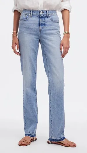 Madewell Jeans Mid-Rise 90’s Straight Light Wash Size 25 thumbnail 1