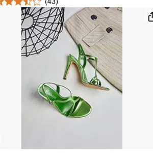 Christmas green t strap stiletto heels size 9 shiny thumbnail 13