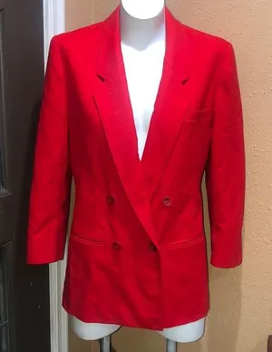 Pendleton red virgin wool blazer thumbnail 1