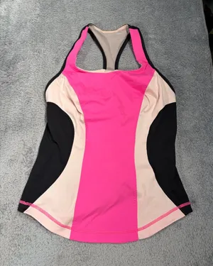 Lululemon Pink Colorblock Racerback Athletic Tank Top 8 thumbnail 1