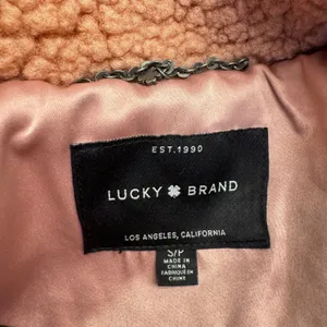 Lucky Brand Women Pink Sherpa Teddy Coat Faux Fur Fleece‎ Jacket Small S/P thumbnail 3