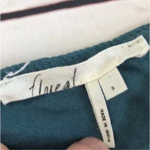 Anthropologie Floreat Senna Fringe Teal Dress Size Small thumbnail 5