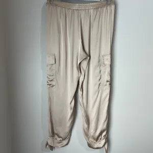 Amanda Uprichard Satin Matching Set Large 100% Silk Frankie Bomber Jacket Pants thumbnail 8