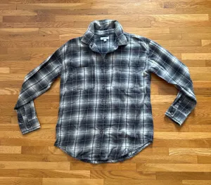 Garage long sleeve plaid button up thumbnail 1