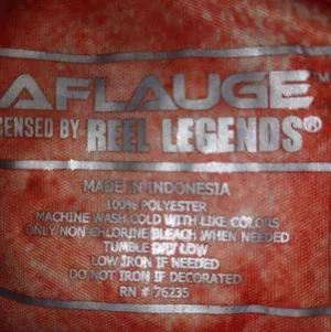 Reel Legends Aquaflauge S Fishing Orange Rash Guard Top thumbnail 4