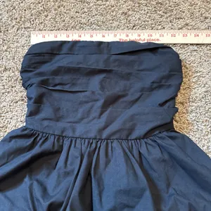 Hollister Black Strapless Ruched Peplum Tube Top Size XS thumbnail 3