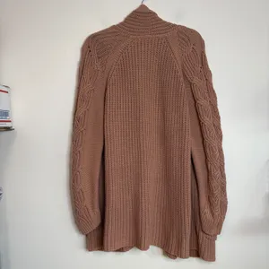 Haven Well Within Terracotta Rose Cable Knit Open‎ Front Cardigan Sweater XL thumbnail 6