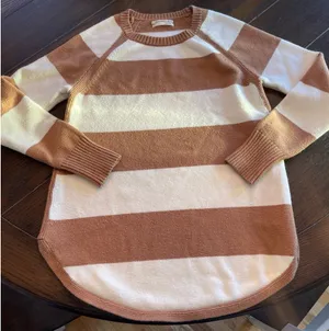 Anthropologie Rebekah striped tunic sweater medium thumbnail 1