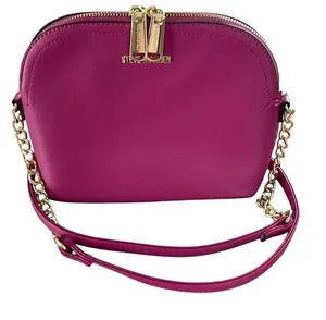 STEVE MADDEN CROSSBODY PURSE W/Gold accents Fuchsia 9”x 7.5”x 3.5”‎ thumbnail 1