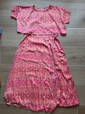 FREE PEOPLE Marion 2 piece Skirt Top Set 4 pink maxi thumbnail 2