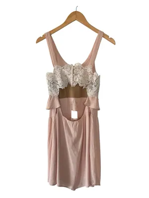 For Love & Lemons Pink Lace Mini Dress Size Small Romantic Coquette thumbnail 5