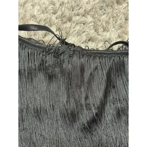 Dreamgirl Black Flapper Fringe Mini Dress Party Dance Women’s Size L thumbnail 11