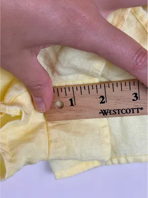 Aritzia Sunday Best Rivette Linen Shorts Lemonade Yellow 100% Linen Medium thumbnail 9