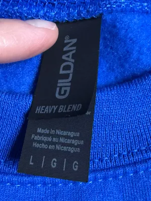Gildan Royal Blue Sweatshirt with Pink & Yellow Graphic thumbnail 2