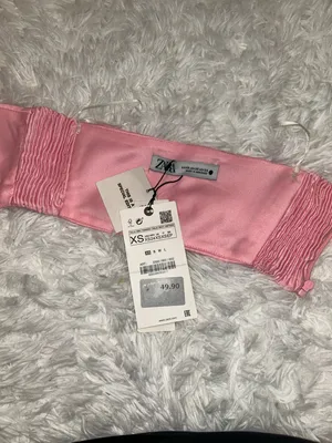 Zara NWT Cropped Bandeau Top Pink Size XS Limited Edition Bloggers Fav thumbnail 6