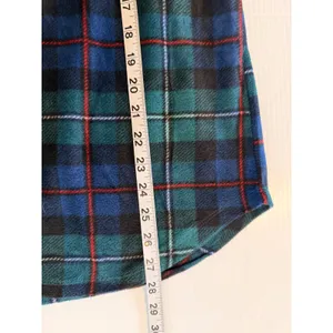 RRL Lauren Ralph Lauren Plaid Flannel Pajama Shirt Top‎ only Embroidered Logo XL thumbnail 7