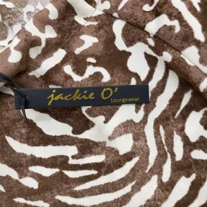 Jackie O Loungewear‎ Maxi Dress Womens Small Resort Coastal Animal Print Stretch thumbnail 9