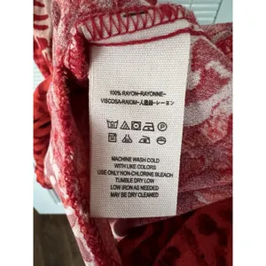 Free People Dress Beach Day Red And White‎ Halter Flowy Mini Boho Size L thumbnail 10