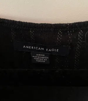 American Eagle Outfitters Black Crop Top thumbnail 2