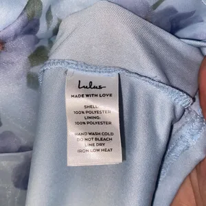 NWT Lulu's Chic Preciousness Blue Floral Organza Bustier Maxi Dress Size Medium thumbnail 7
