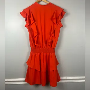 Amanda Uprichard Women’s Vareta Dress Ruffle Orange medium Mini thumbnail 8