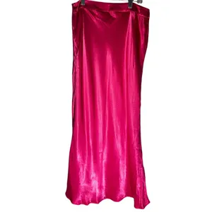 English Factory Hot Pink Satin Bias-Cut Midi Skirt - Size Small thumbnail 2