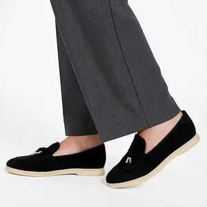 Guess Black Leather Aryana Suede Slip On Loafers Women’s Size 9M thumbnail 1