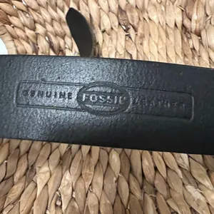 Fossil leather belt vintage crystal buckle‎ large thumbnail 8