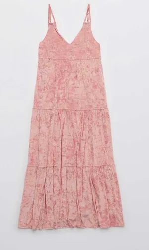 Aerie Velvet Tiered Maxi Dress thumbnail 4