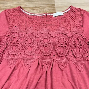 Altar’d State Red Lace Babydoll Top Women’s Medium thumbnail 2