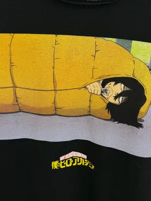 My Hero Academia Aizawa Sleeping Bag Off the Shoulder T-Shirt thumbnail 3