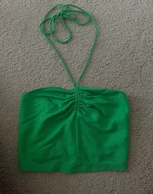ZARA Green Crop Top thumbnail 1