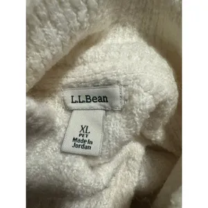 L.L.Bean Cream Bouclé Quarter Zip Pullover – XL Petite Cozy Comfy Quiet Luxury thumbnail 5