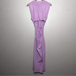 NEW Vici Women Midi Dress XL Lavender Purple Cutout Twist Open Back‎ Brunch Date thumbnail 10