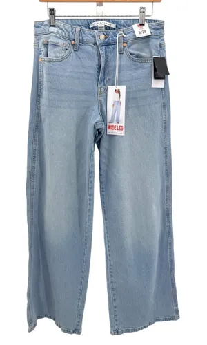 Celebrity Pink Womens Wide Leg High Rise‎ Light Wash Denim Jeans Size 9/29 NEW thumbnail 1