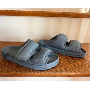 Birkenstock Arizona‎ Cosny 1774 Blue Grey Padded Quilted Slide Sandals Size 7 thumbnail 2