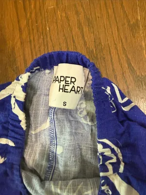 Paper Heart Strapless Blue Floral & Nautical Print Dress thumbnail 3