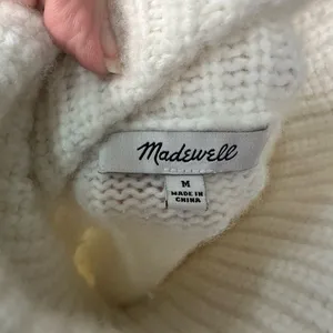 Madewell Sadler Turtleneck Ivory Sweater Size Medium NWOT thumbnail 10