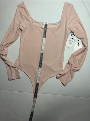 Nordstrom Soft Pink Long-Sleeve Scoop Neck Bodysuit thumbnail 5