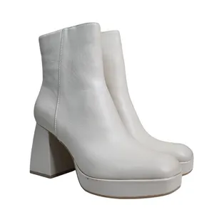 Dolce Vita Womens 10 Ulyses Platform Bootie in Ivory Leather NEW thumbnail 2